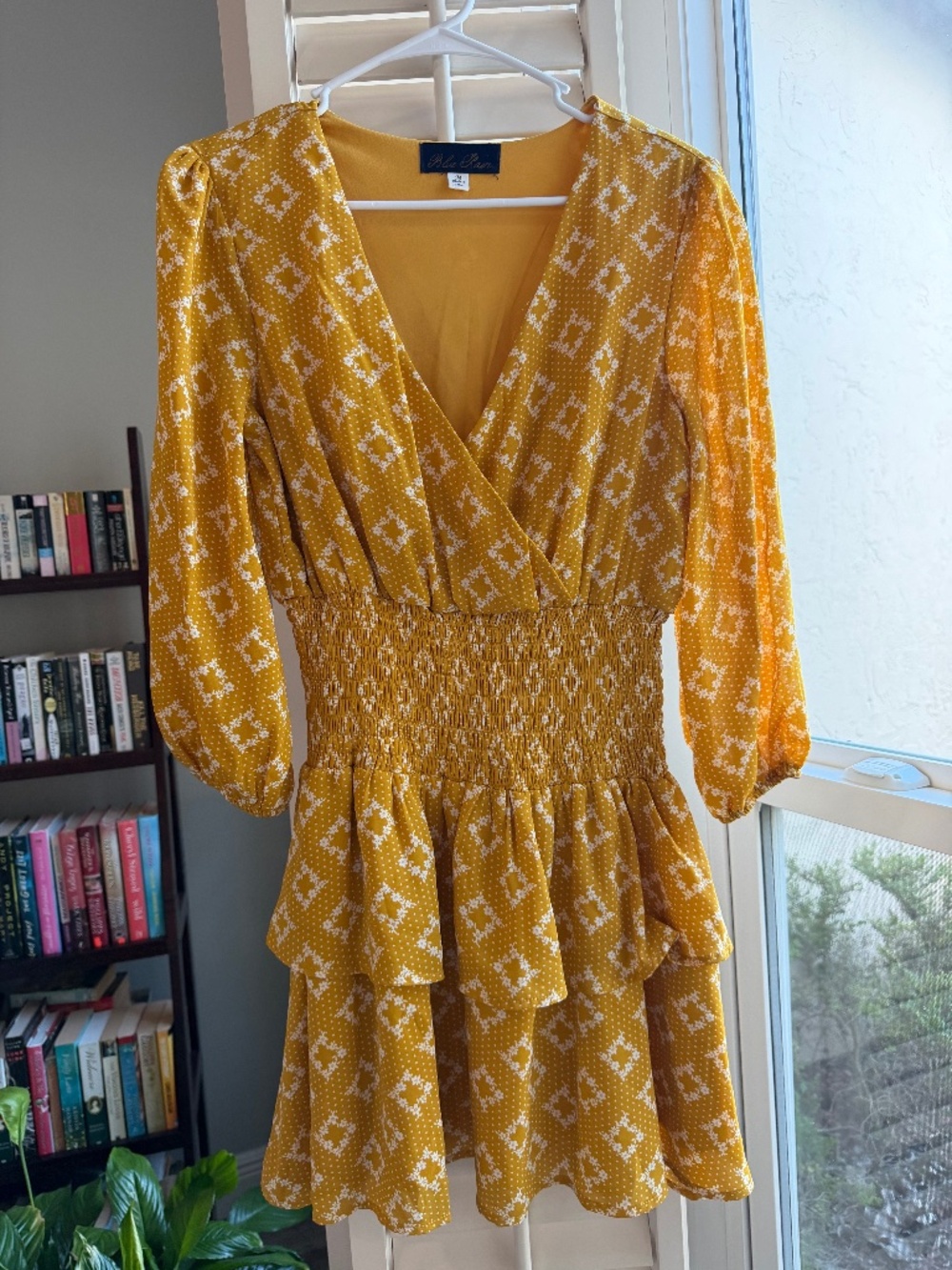 Gorgeous mustard yellow tiered dress medium
